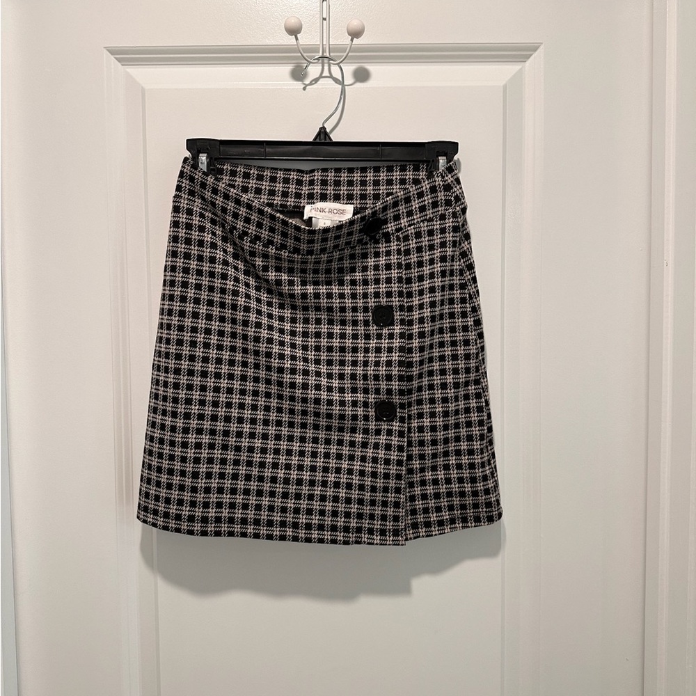 Black Plaid Skirt